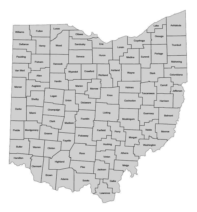 Coalition Map – Ohio Suicide Prevention Foundation